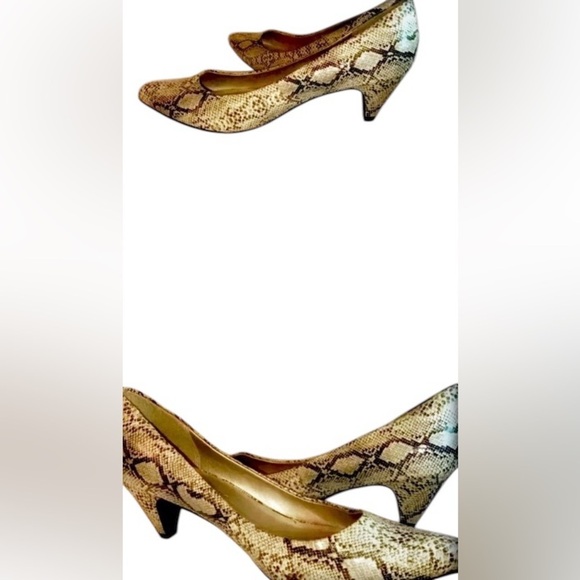 Ladies Beautiful and Classic Apostrophe Brand Python Print Dress Pumps Size 8m - Picture 5 of 5